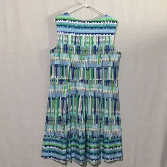 Sleeveless Abstract Design Dress A Line Style - Picture 3 of 6